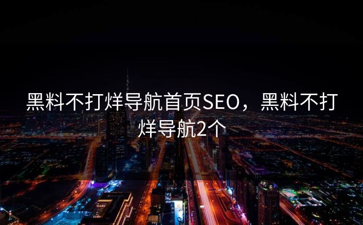 黑料不打烊导航首页SEO，黑料不打烊导航2个
